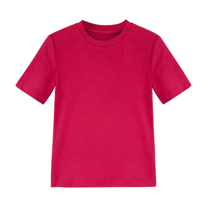 Damen T-Shirt Baumwolle Rundhals Bequem