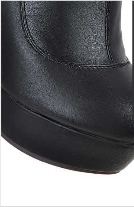 Norvielle Damen Kniehohe Stiefel Wildleder Hohe Absätze