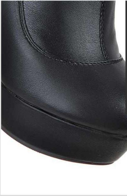 Norvielle Damen Kniehohe Stiefel Wildleder Hohe Absätze