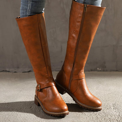 Norvielle Damen Ritterstiefel Hoch