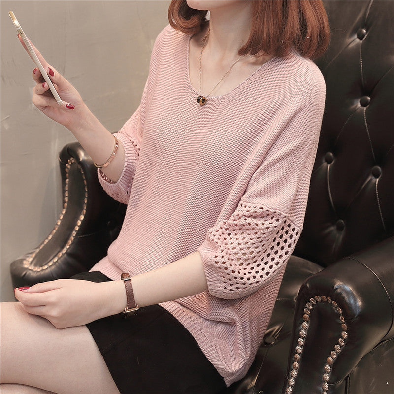 Damen Strickpullover Offene Maschenstruktur Norvielle