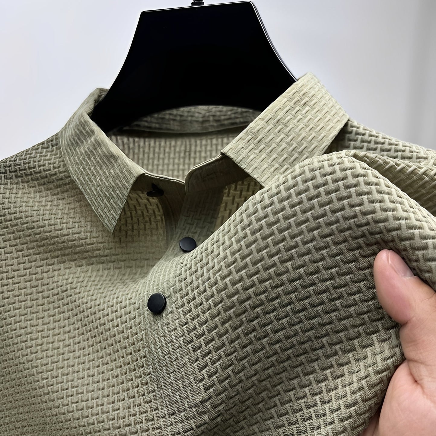 Herren Kurzarm Poloshirt Stilvoll Weiß - Norvielle