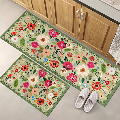Wiesen Blumen Küchenmatten-Set Boho-Design