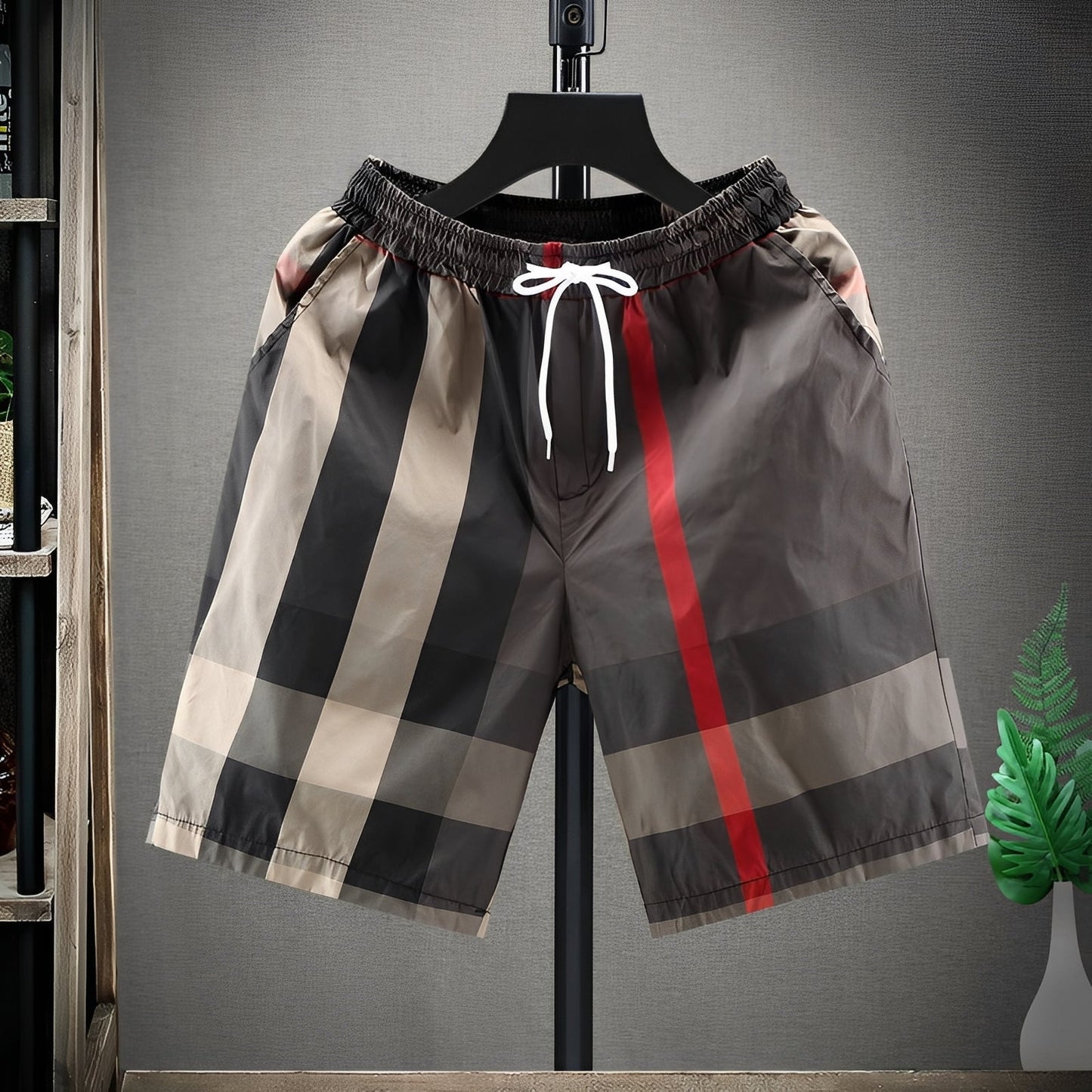 Russell Herren Shorts Lässig Leicht Beige