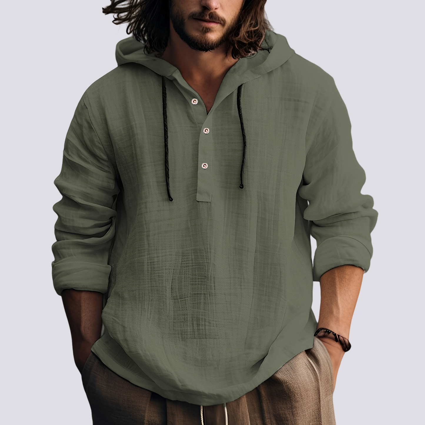 Herren Kapuzenshirt Stilvoll Baumwolle