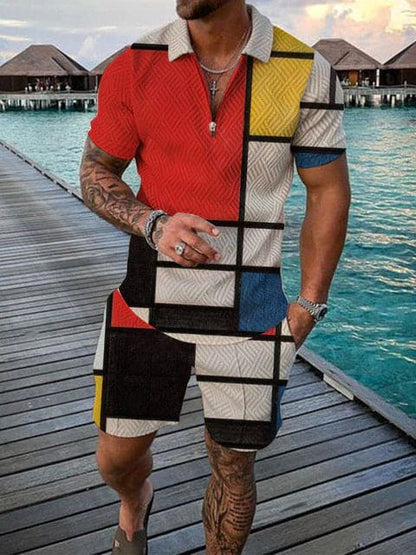 Herren Freizeit-Set Zweiteilig mit Aufdruck