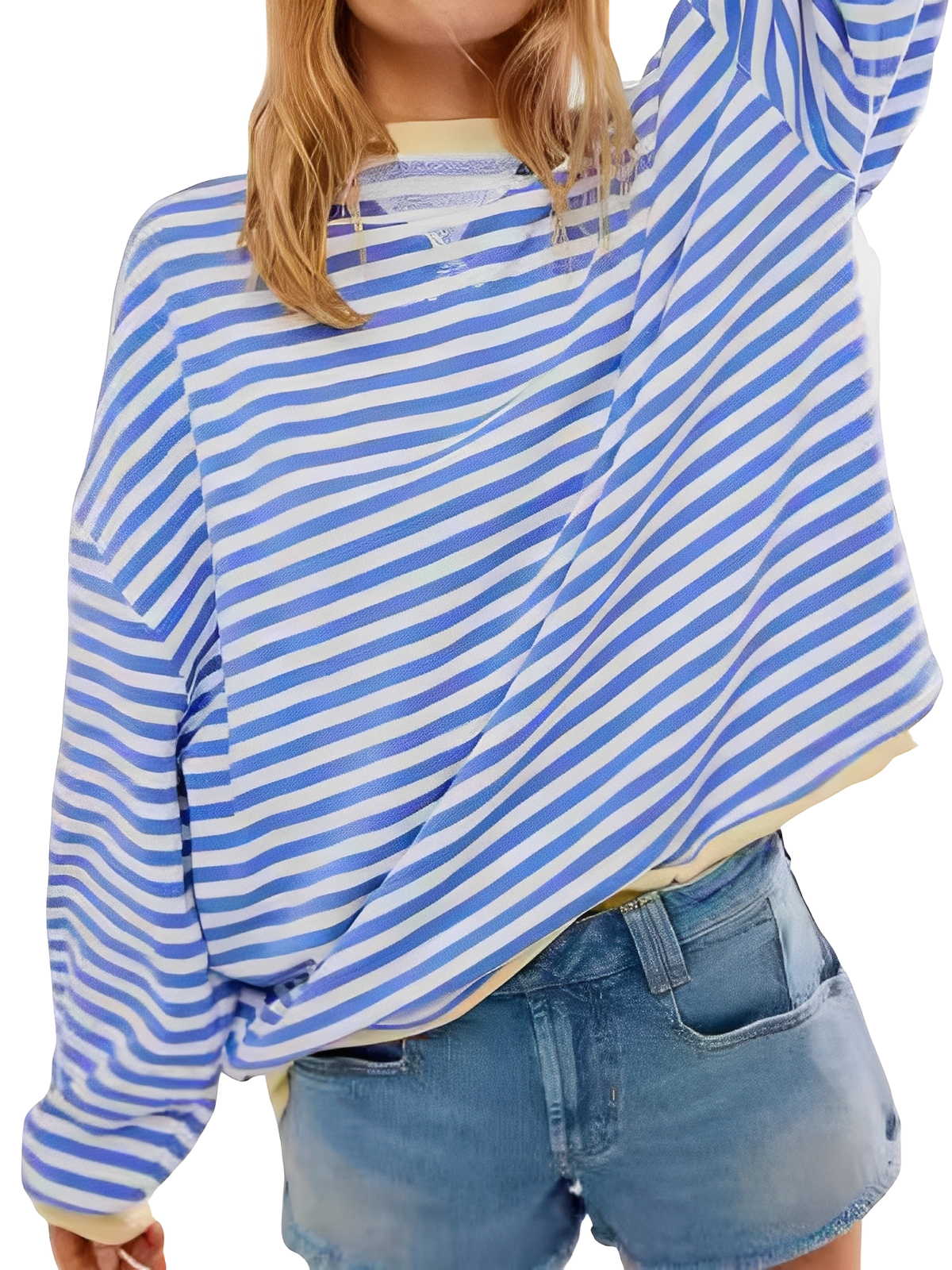 Damen Pullover Gestreift Elegantes Design - Norvielle