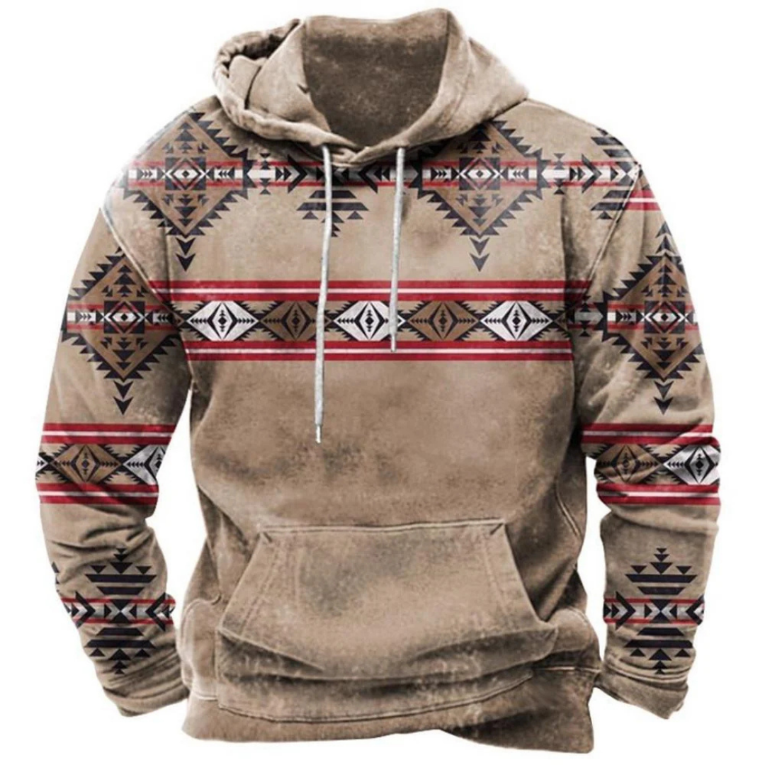Herren Hoodie Langarm mit Kängurutasche Lässig Grau - Norvielle