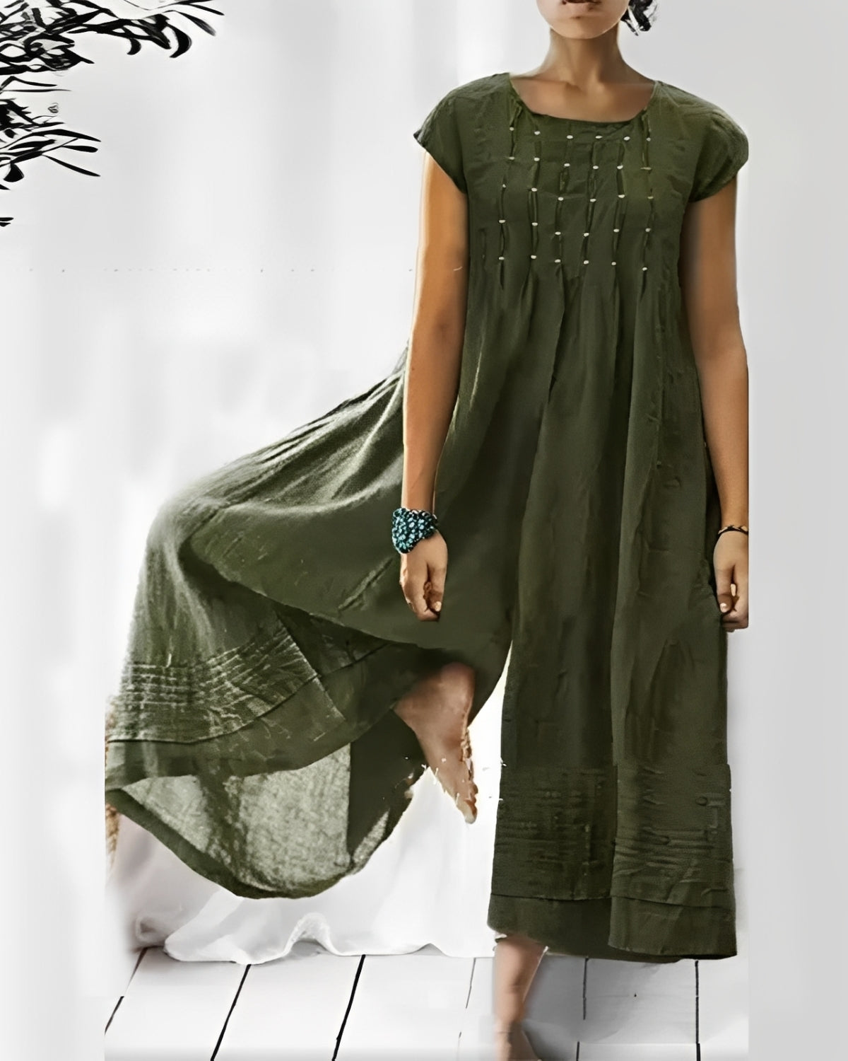 Damen Jumpsuit Kurzärmelig Stilvoll