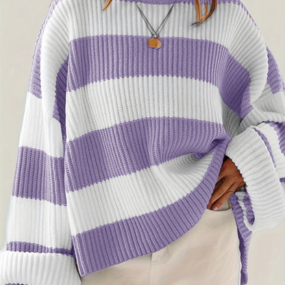 Norvielle Damen Oversize Pullover Gestreift
