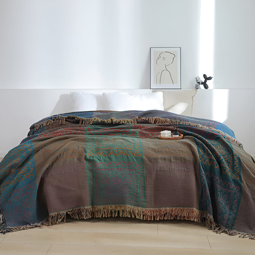 Mandala Wurfdecke Quasten Dekor