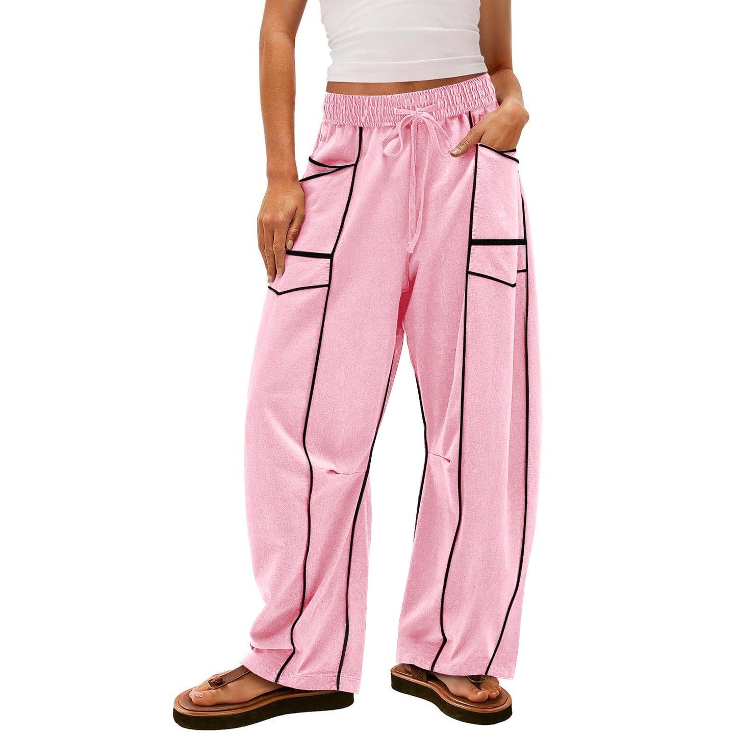 Mollie Damen Jogginghose Locker Sitzend Schwarz - Norvielle