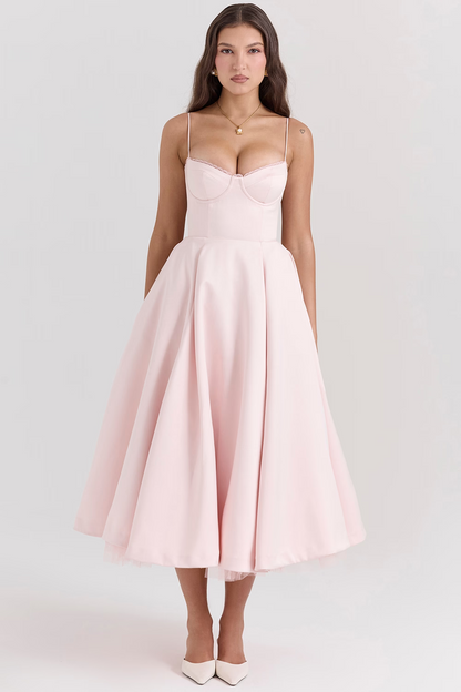 Damen A-Linie Kleid mit Korsettoberteil