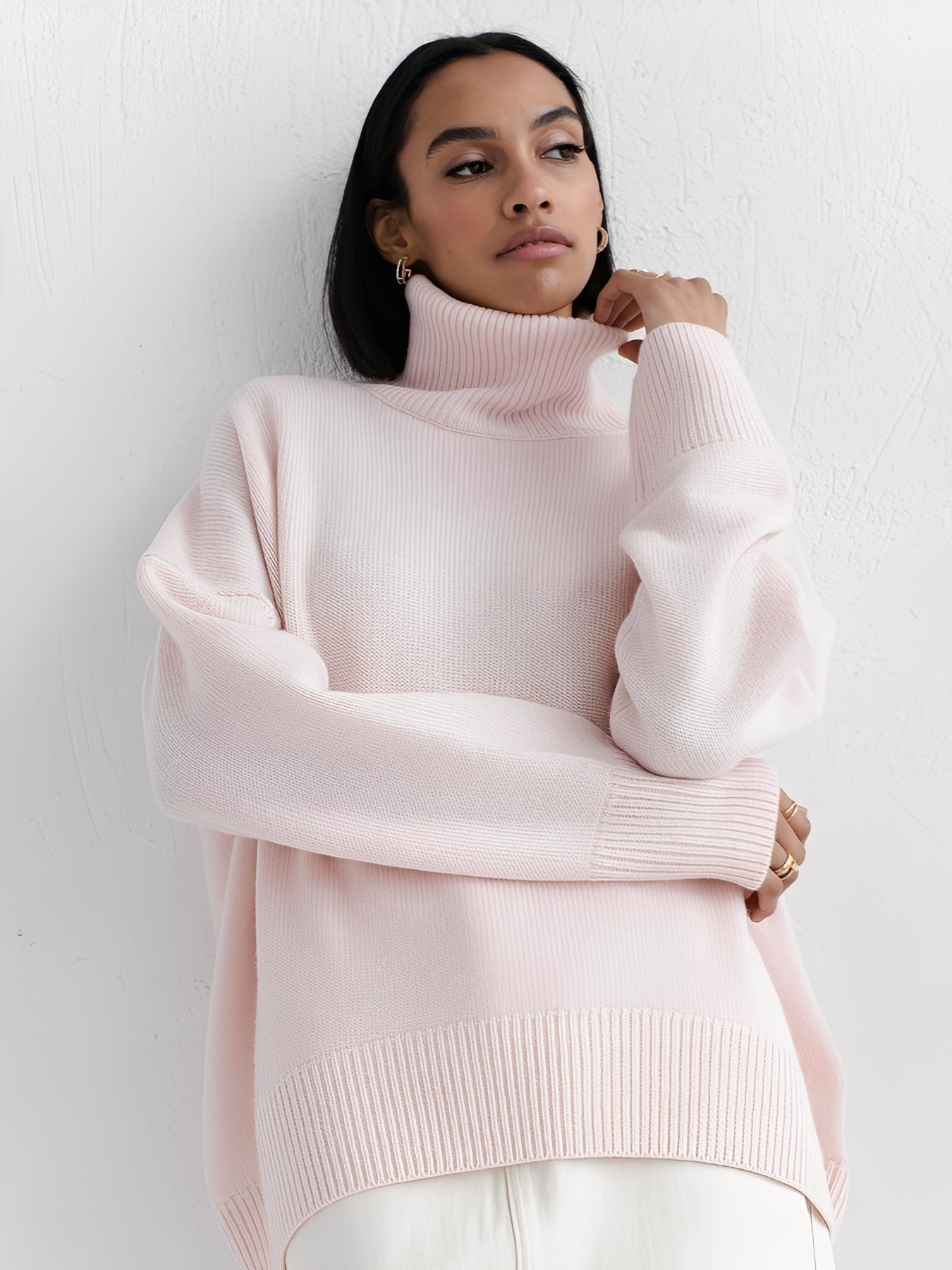 Damen Rollkragenpullover Warmhalter