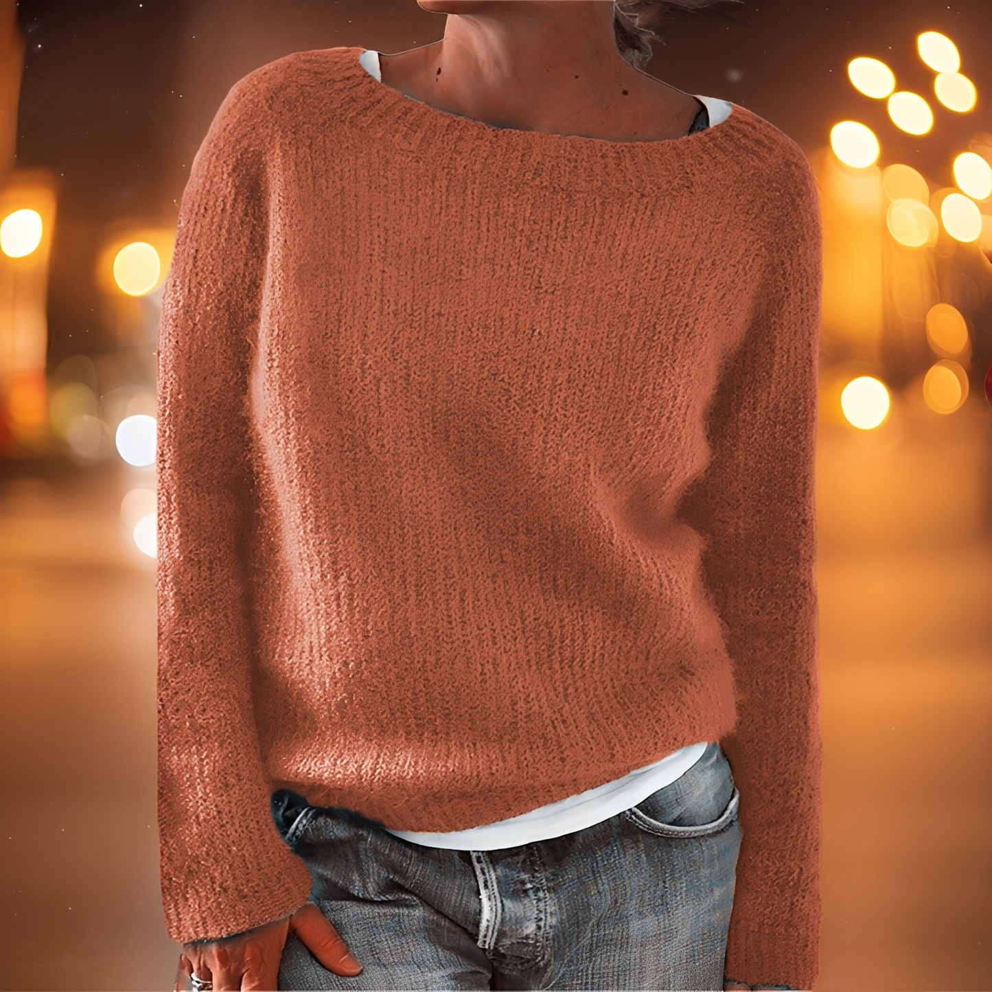 Abeeha Damen Pullover Locker Tanne