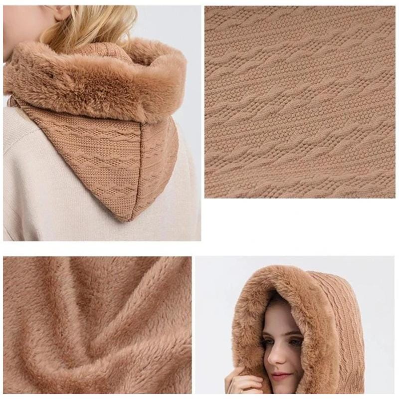 Kapuzenmütze Set Damen Warm Stilvoll