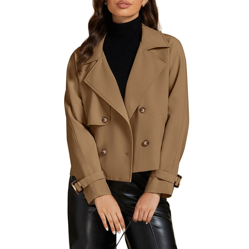 Giovanna Damen Doppelreiher Kurzjacke Mantel - Norvielle