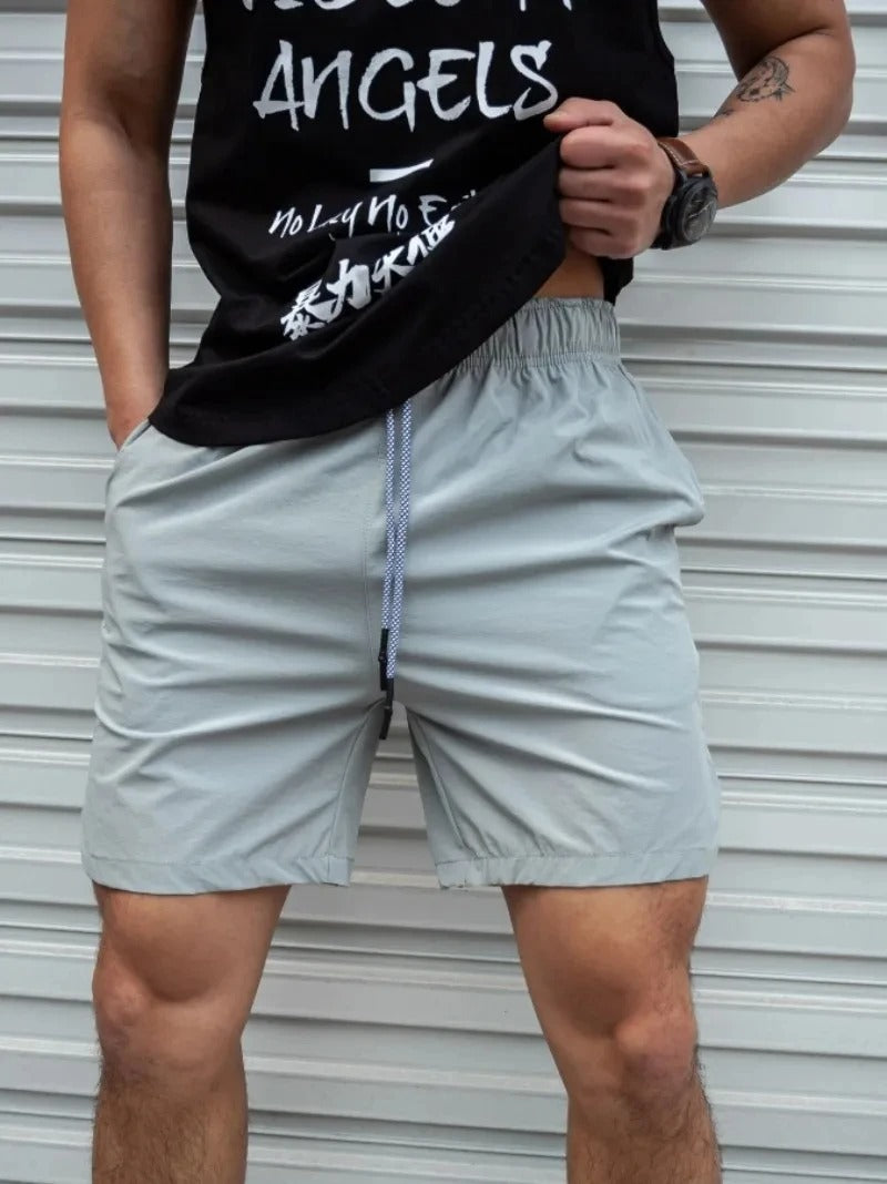 Herren Badeshorts Atmungsaktiv Einfarbig Mit Kordel