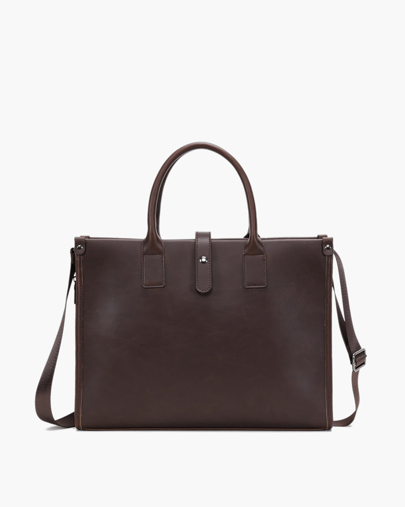 Damen Laptoptasche Braun Kunstleder Elegent - Norvielle