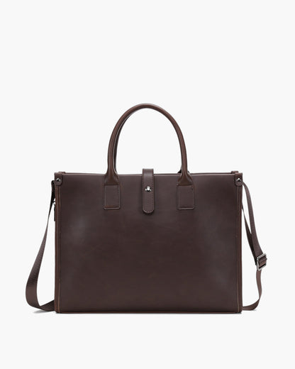Damen Laptoptasche Braun Kunstleder Elegent - Norvielle