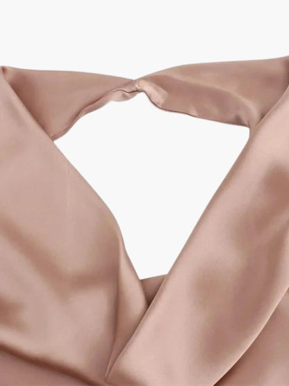 Damen Leinenanzug Gilet Weite Hose Beige