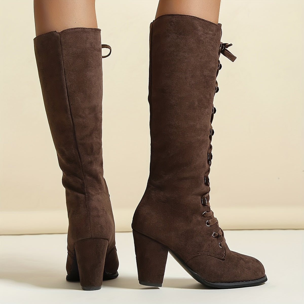 Damen Winterstiefel Knielang Bequem
