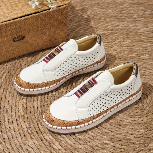 Damen Slip-On Schuhe Perforiert - Norvielle
