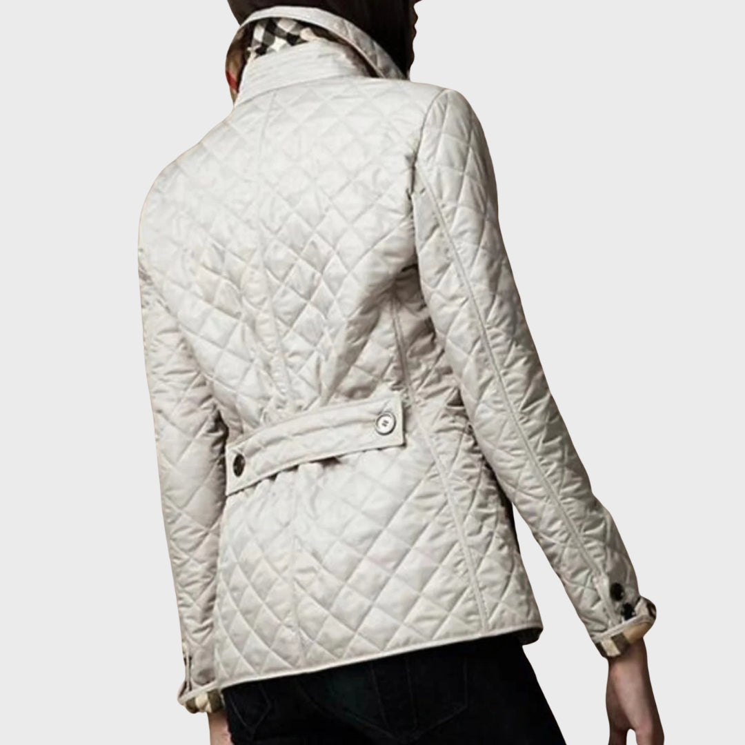 Verity Damen Steppjacke Umschlagkragen Lässig