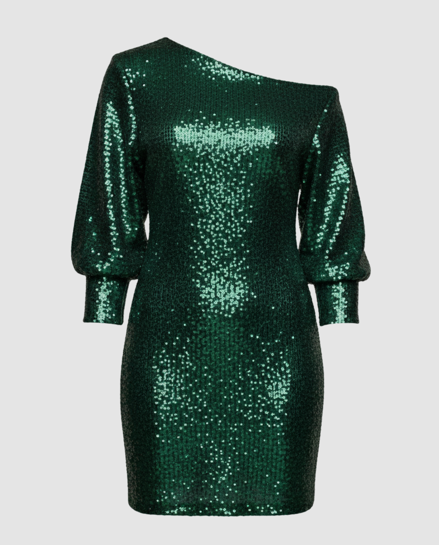 Glänzendes Damen Minikleid One Shoulder