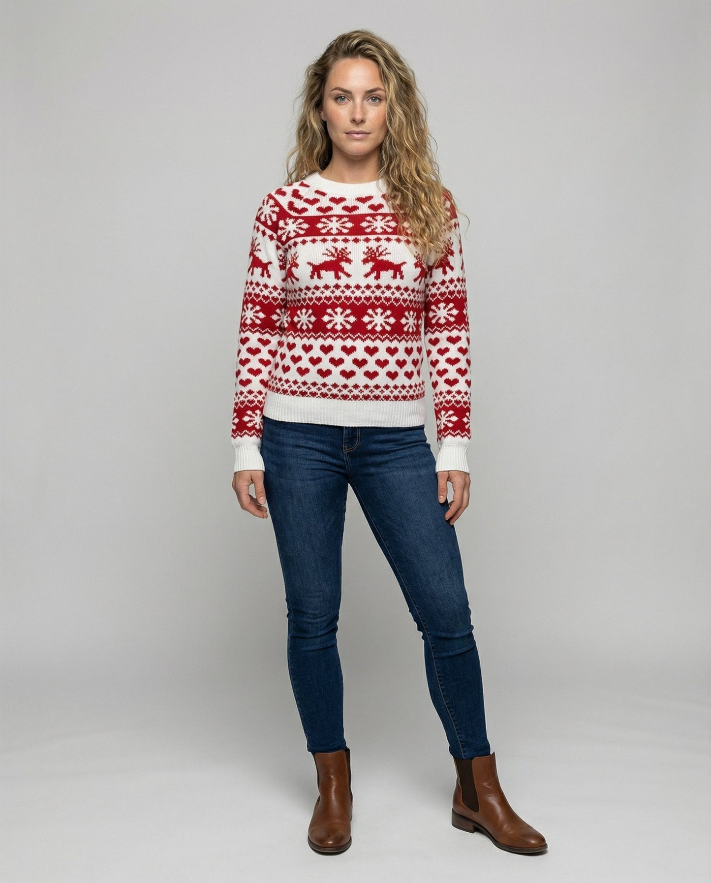 Damen Weihnachtspullover Elegantes Design