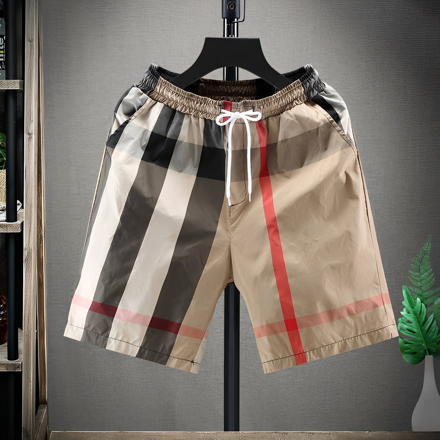 Russell Herren Shorts Lässig Leicht Beige