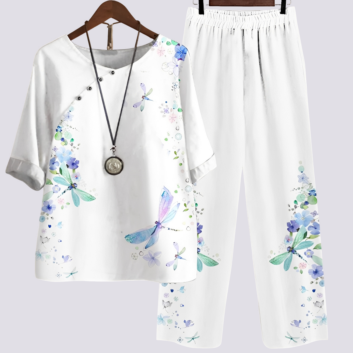 Damen Zweiteiliges Outfit Modernes Muster