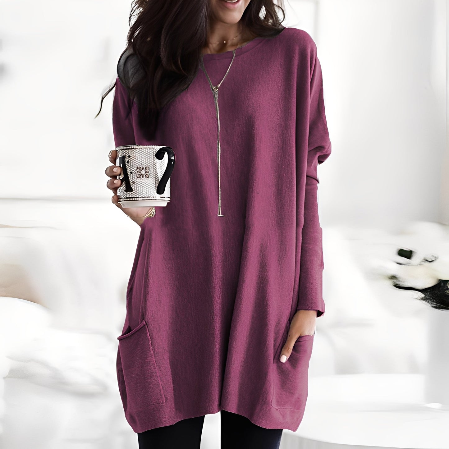 Damen Pullover Langärmlig Modisch