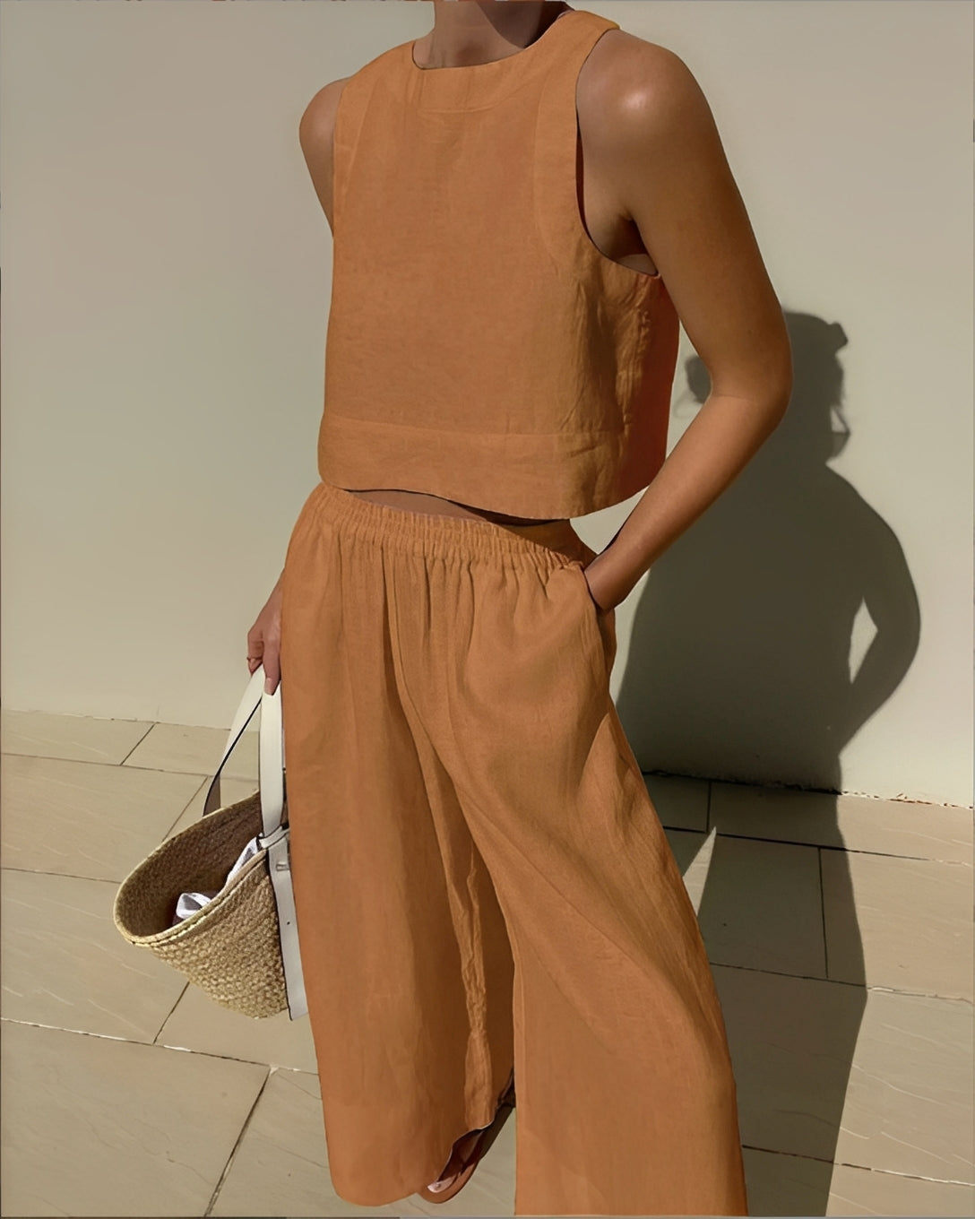 Damen Zweiteiliges Set Bequem Locker Geschnitten