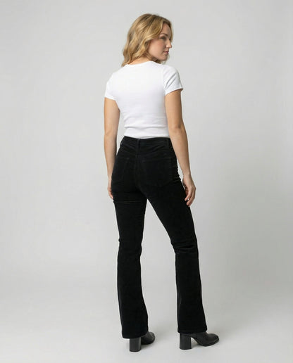 Damen Cordhose Bequem Elastisch