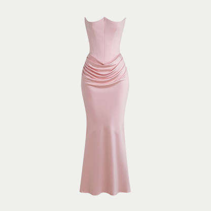 Damen Maxikleid Hochzeitsgast Säulenkleid