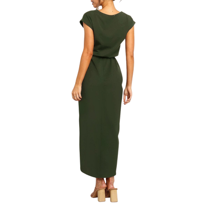 Cess Damen Midi-Kleid Lässig