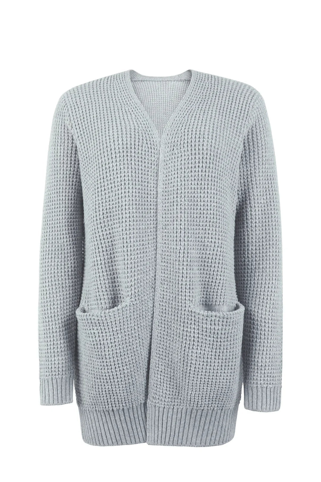 Damen Strickjacke Lang Verlängert Winterstruktur