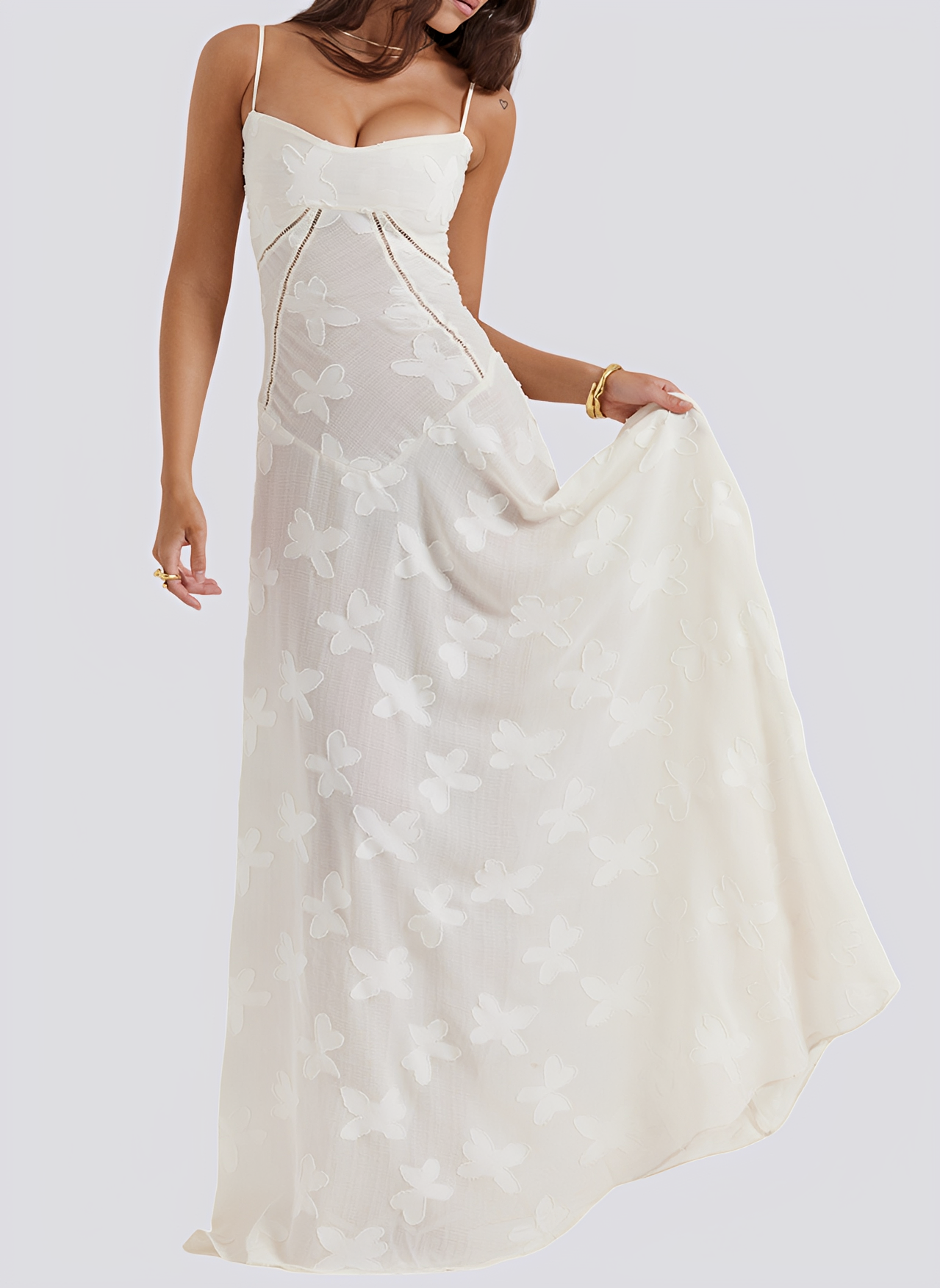 Damen Maxikleid Elegantes Schmal Geschnitten