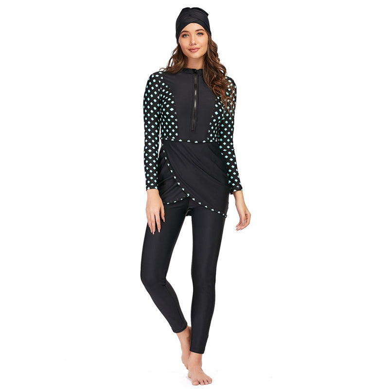 Burkini Badeanzug 3-teiliges Set Halal Bademode Damen