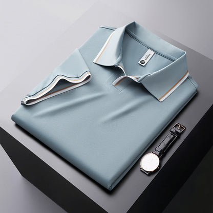 Herren Poloshirt Formelles Baumwoll-Hemd Weiß