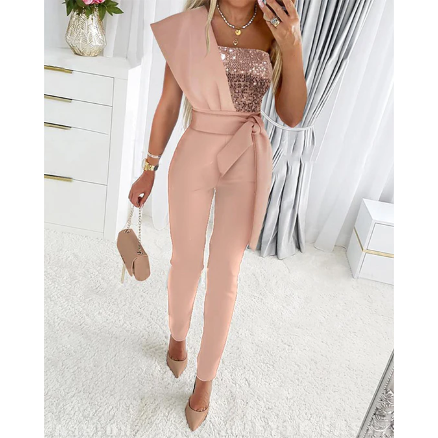 Norvielle Damen Jumpsuit Stylisch - Norvielle