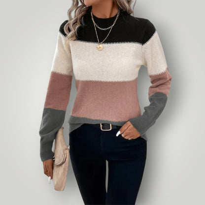 Damen Winterpullover Warmer Stehkragenpullover