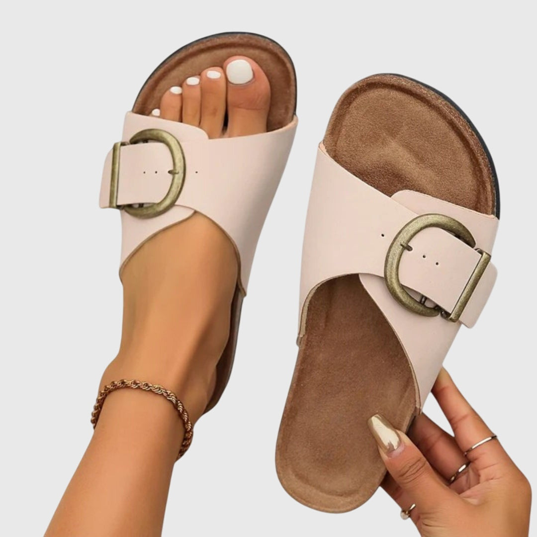 Damen Slip-On-Sandalen Lässig Schnalle