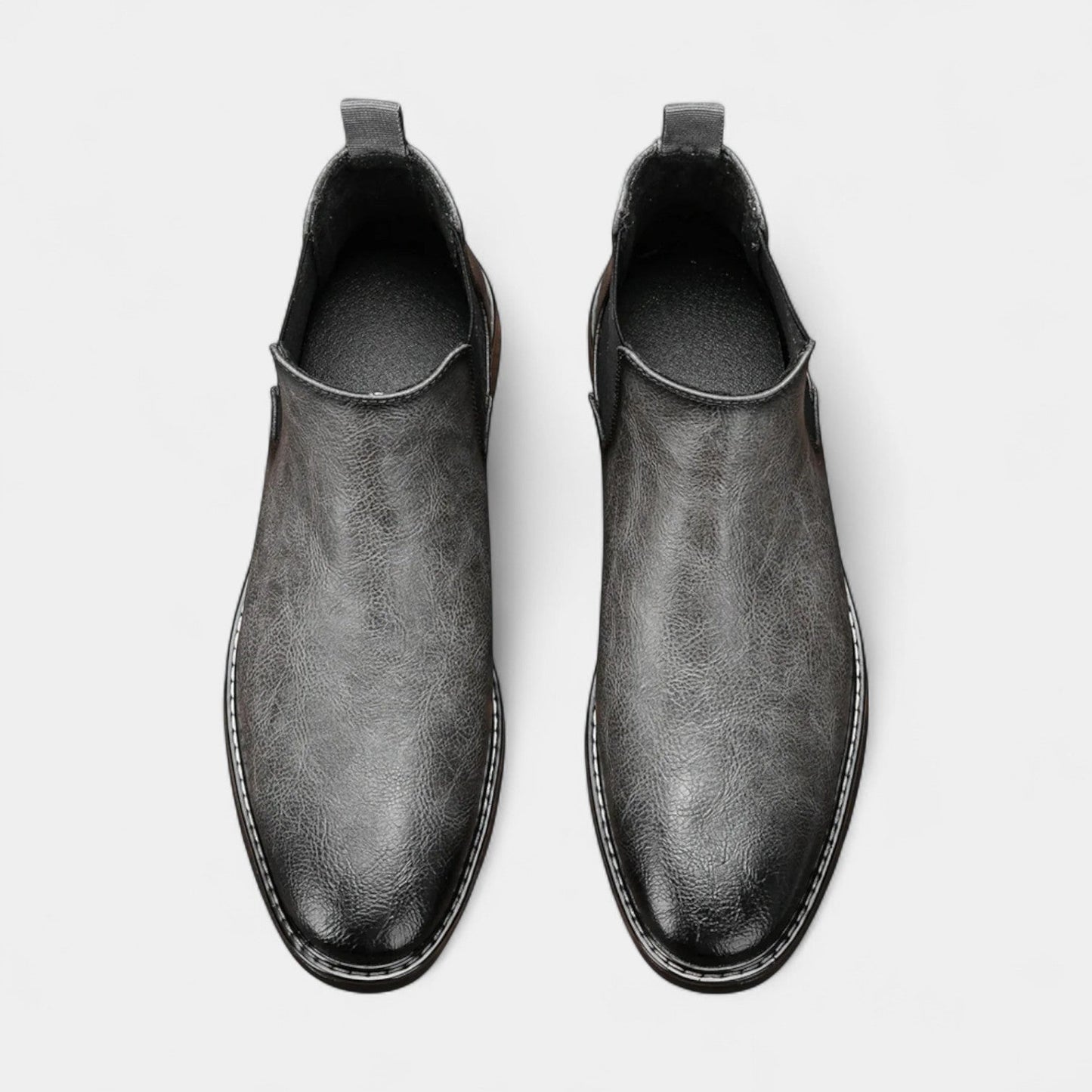 Herren Chelsea Boots Lederimitat Elastisch