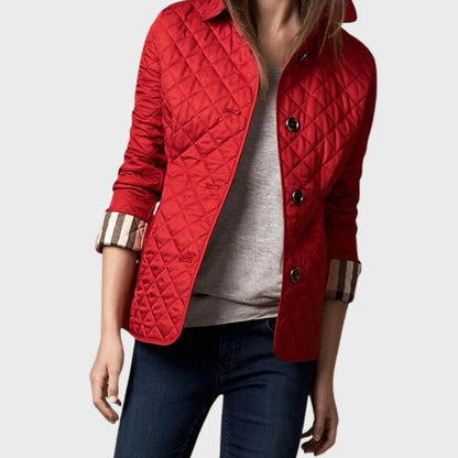 Verity Damen Steppjacke Umschlagkragen Lässig