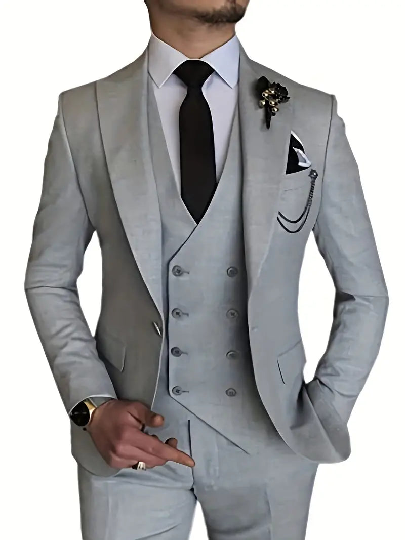 Herren Business-Anzug Blazer, Weste und Hose
