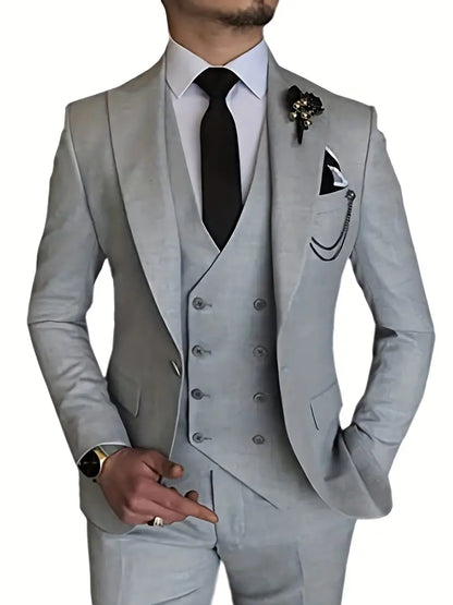 Herren Business-Anzug Blazer, Weste und Hose