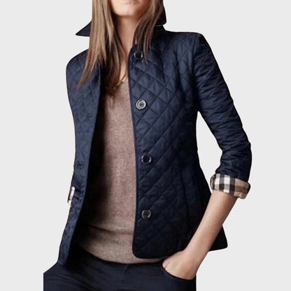 Verity Damen Steppjacke Umschlagkragen Lässig