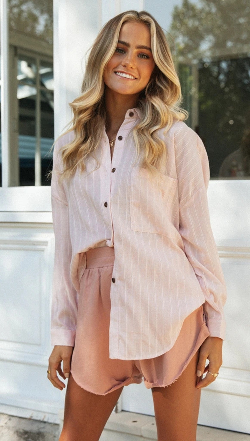 Damen Two-Piece-Set Bluse und Shorts locker Norvielle
